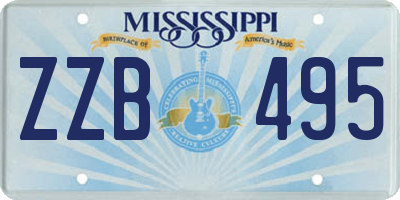 MS license plate ZZB495