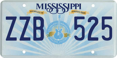 MS license plate ZZB525