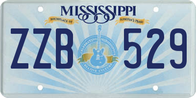 MS license plate ZZB529