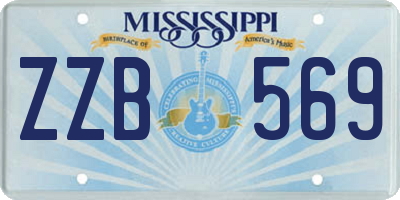 MS license plate ZZB569