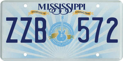 MS license plate ZZB572