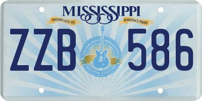 MS license plate ZZB586