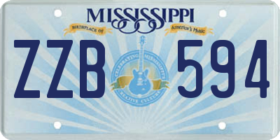 MS license plate ZZB594