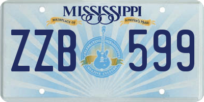 MS license plate ZZB599