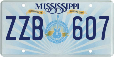 MS license plate ZZB607