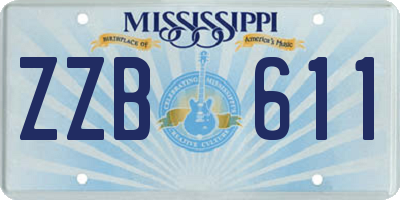 MS license plate ZZB611