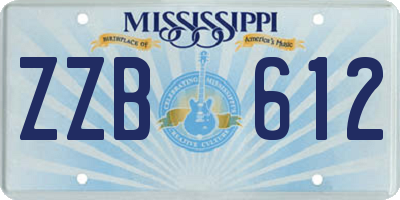 MS license plate ZZB612