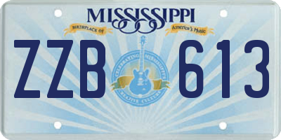 MS license plate ZZB613