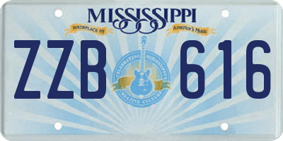 MS license plate ZZB616