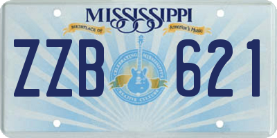 MS license plate ZZB621