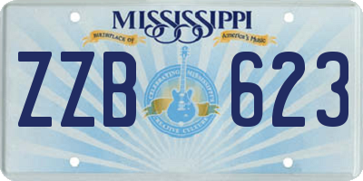 MS license plate ZZB623