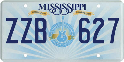 MS license plate ZZB627