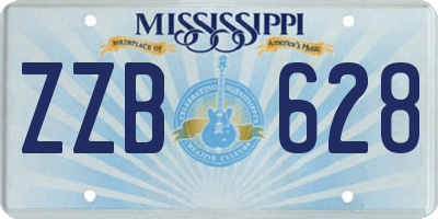 MS license plate ZZB628