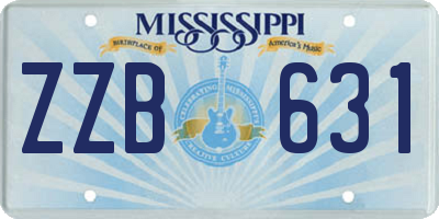 MS license plate ZZB631