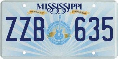 MS license plate ZZB635