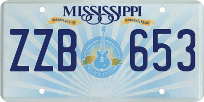 MS license plate ZZB653