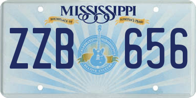 MS license plate ZZB656