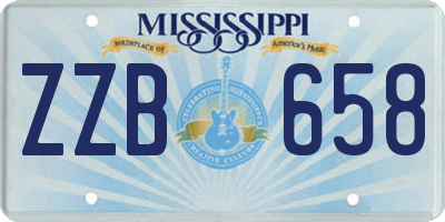 MS license plate ZZB658