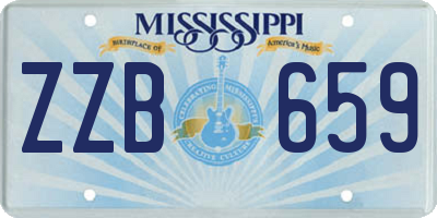 MS license plate ZZB659