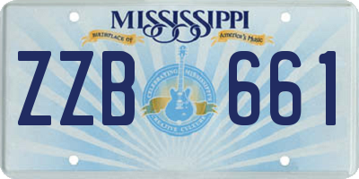 MS license plate ZZB661