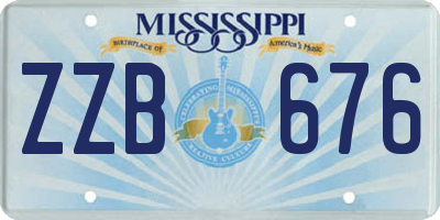 MS license plate ZZB676