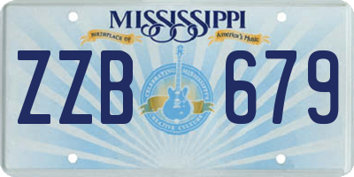 MS license plate ZZB679