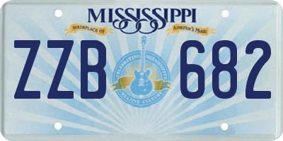 MS license plate ZZB682