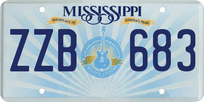 MS license plate ZZB683