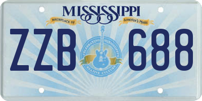 MS license plate ZZB688