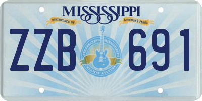 MS license plate ZZB691