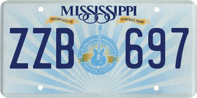 MS license plate ZZB697