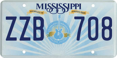 MS license plate ZZB708