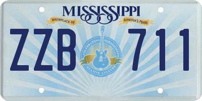 MS license plate ZZB711