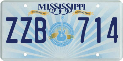 MS license plate ZZB714