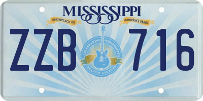MS license plate ZZB716