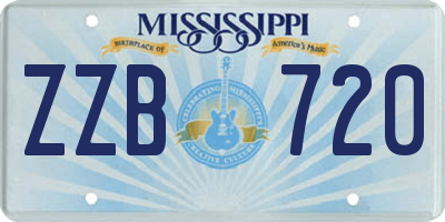 MS license plate ZZB720