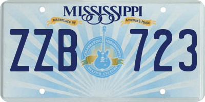 MS license plate ZZB723