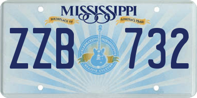 MS license plate ZZB732