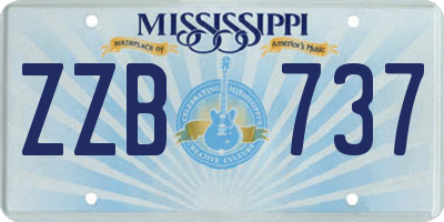 MS license plate ZZB737