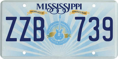 MS license plate ZZB739