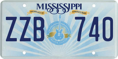 MS license plate ZZB740