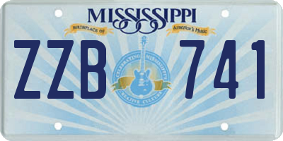 MS license plate ZZB741