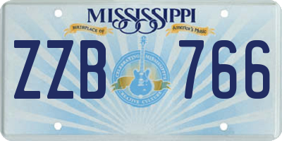 MS license plate ZZB766