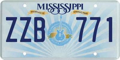 MS license plate ZZB771