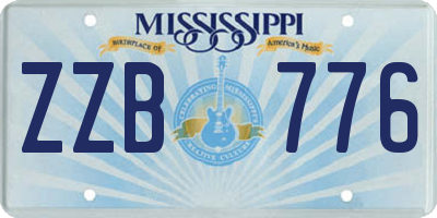 MS license plate ZZB776
