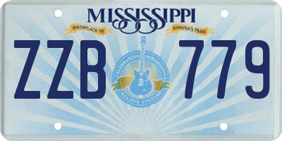 MS license plate ZZB779