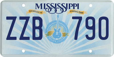 MS license plate ZZB790