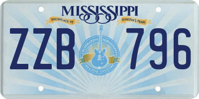 MS license plate ZZB796