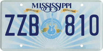 MS license plate ZZB810