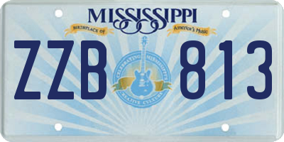 MS license plate ZZB813